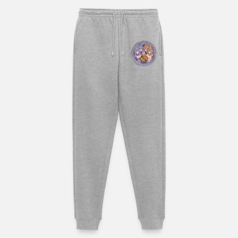 Zodiac Sign Sternzeichen Zwilling Gemini Geschenk - Männer Premium Bio Jogginghose - Grau meliert
