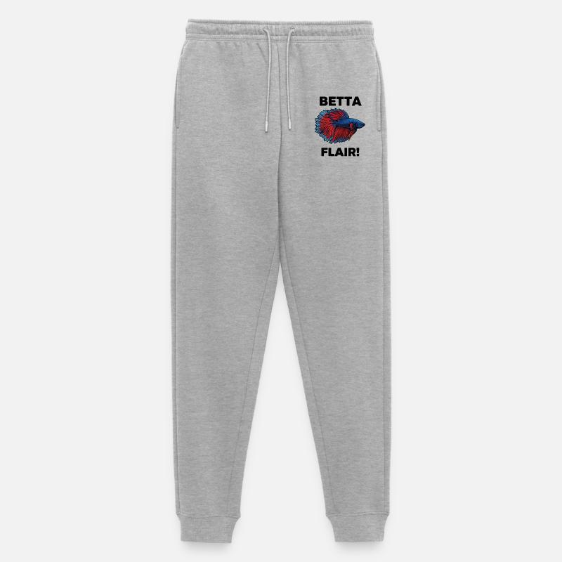 Kampffisch-Betta-Flair-Aquarium - Männer Premium Bio Jogginghose - Grau meliert
