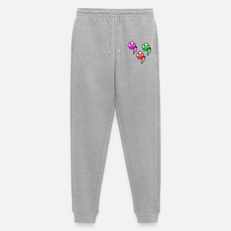 Blumen - Männer Premium Bio Jogginghose - Grau meliert