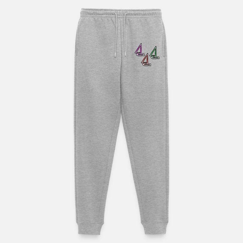 Segeln - Männer Premium Bio Jogginghose - Grau meliert