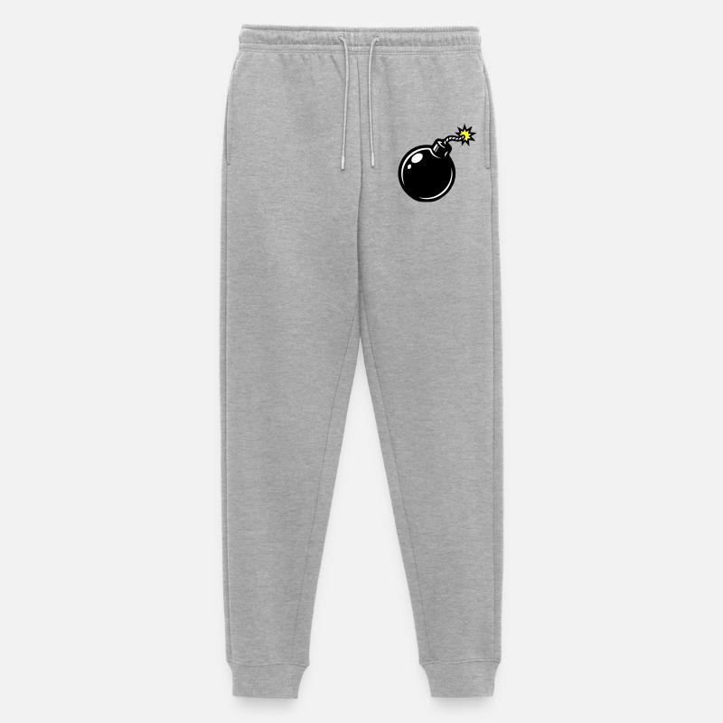 Bombe Comic - Männer Premium Bio Jogginghose - Grau meliert