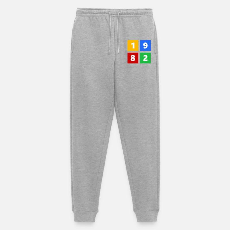 1982 - Männer Premium Bio Jogginghose - Grau meliert