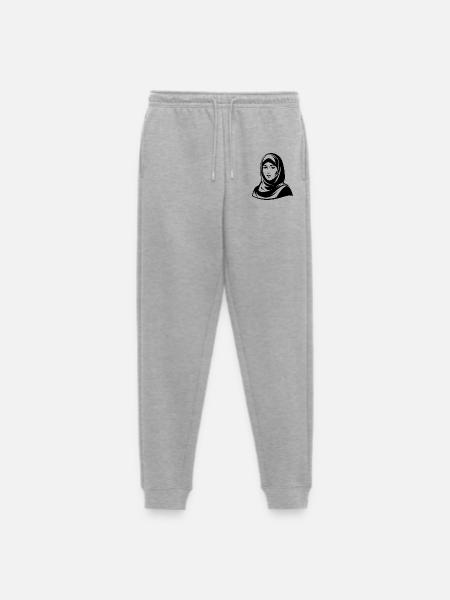 Hijab Woman - Men's Premium Organic Joggers - heather grey