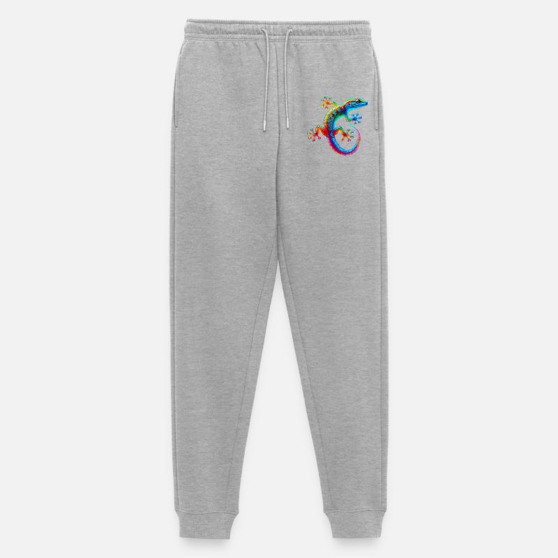 Gecko - Männer Premium Bio Jogginghose - Grau meliert