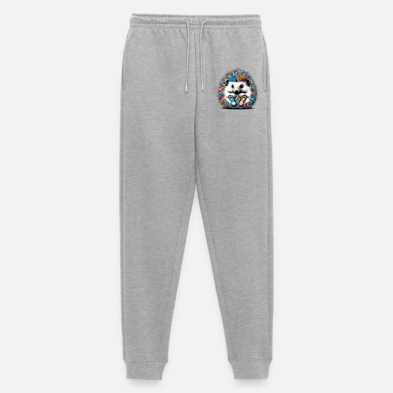 Igel - Männer Premium Bio Jogginghose - Grau meliert