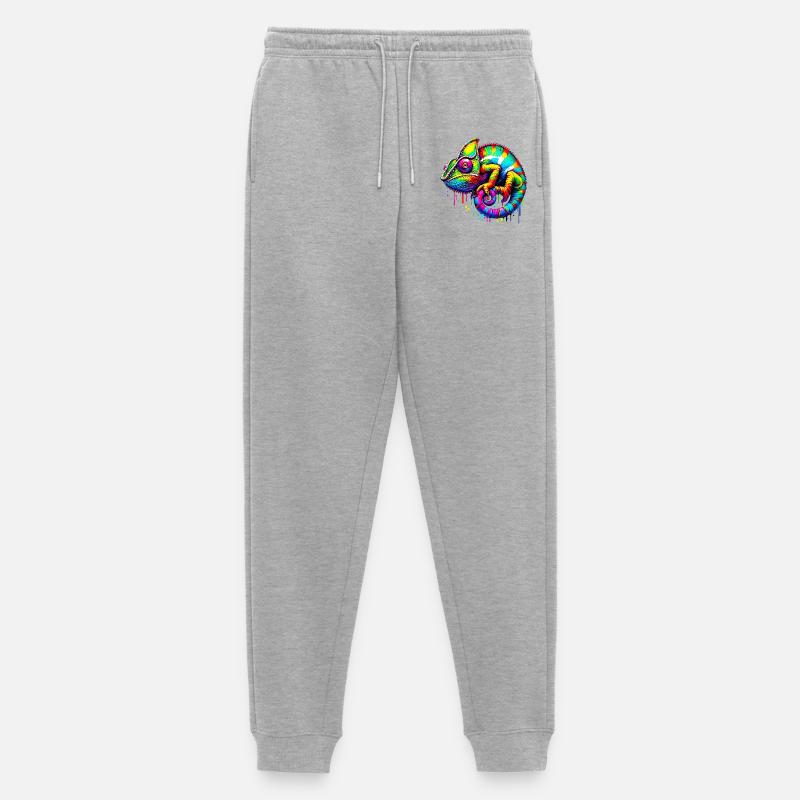 Chamäleon - Männer Premium Bio Jogginghose - Grau meliert