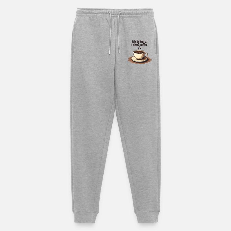 Kaffeetasse mit Textmotivation - Männer Premium Bio Jogginghose - Grau meliert