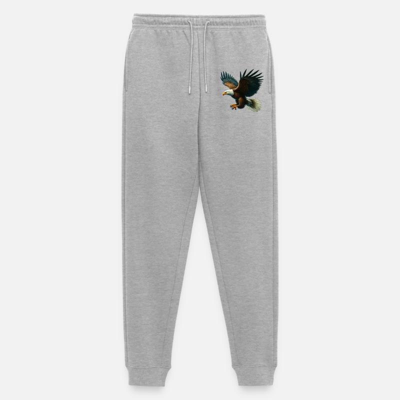 Adler - Männer Premium Bio Jogginghose - Grau meliert
