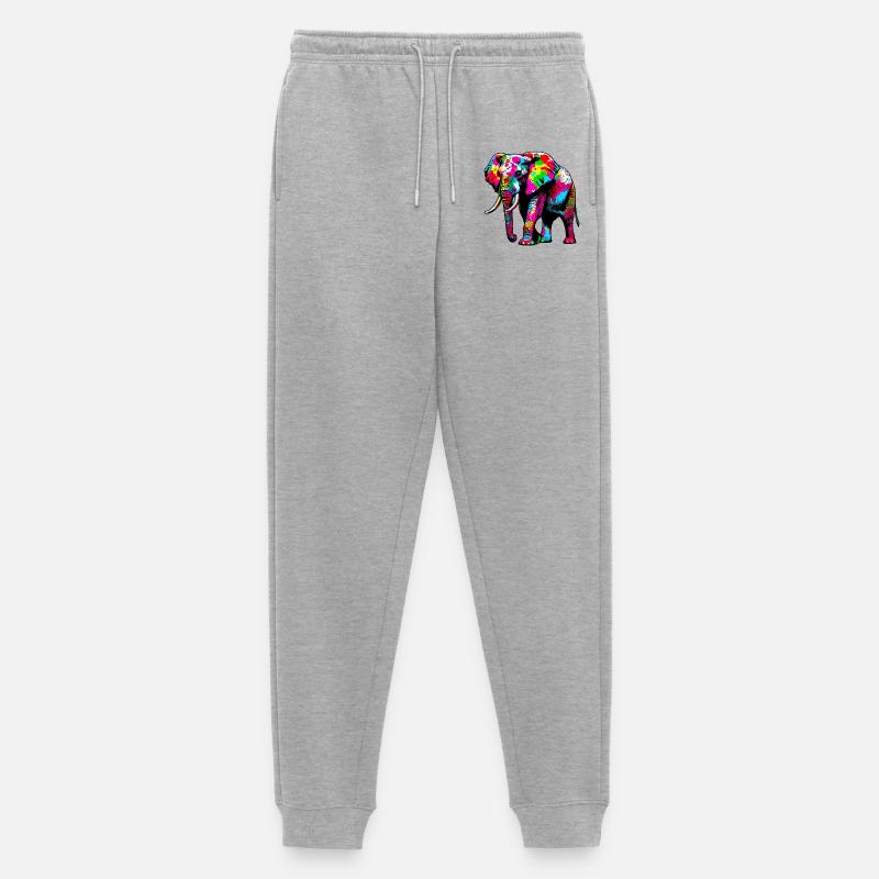Elefant - Männer Premium Bio Jogginghose - Grau meliert