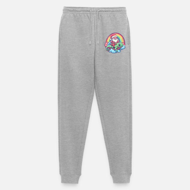 Chameleon Weihnachtsmann Weihnachten - Männer Premium Bio Jogginghose - Grau meliert