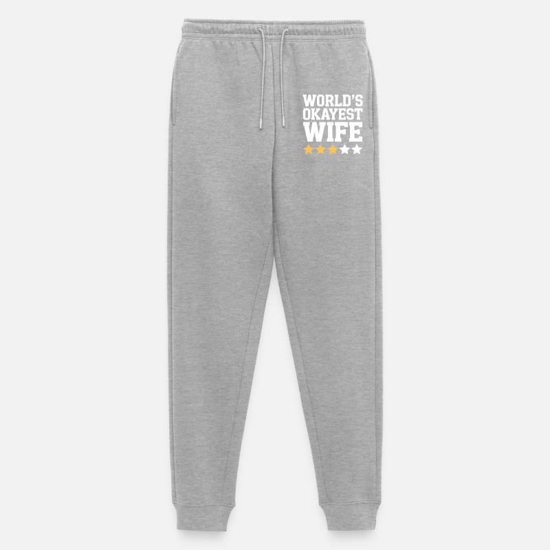 Die beste Ehefrau der Welt - Männer Premium Bio Jogginghose - Grau meliert