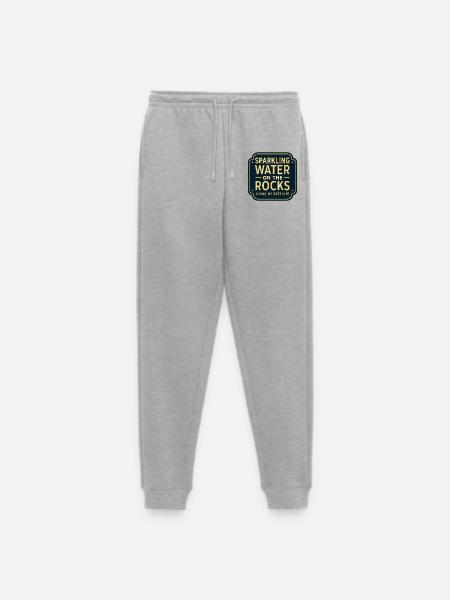 Sparkling water on rocks neon - Men's Premium Organic Joggers - heather grey