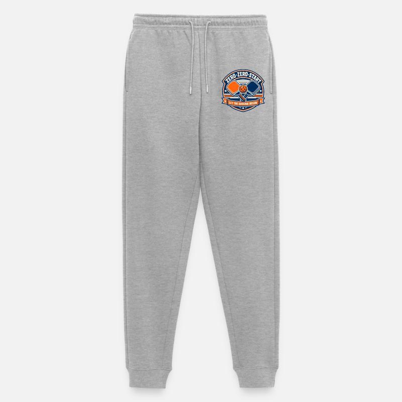 Zero-Zero-Start Drinking Badge - Men's Premium Organic Joggers - heather grey
