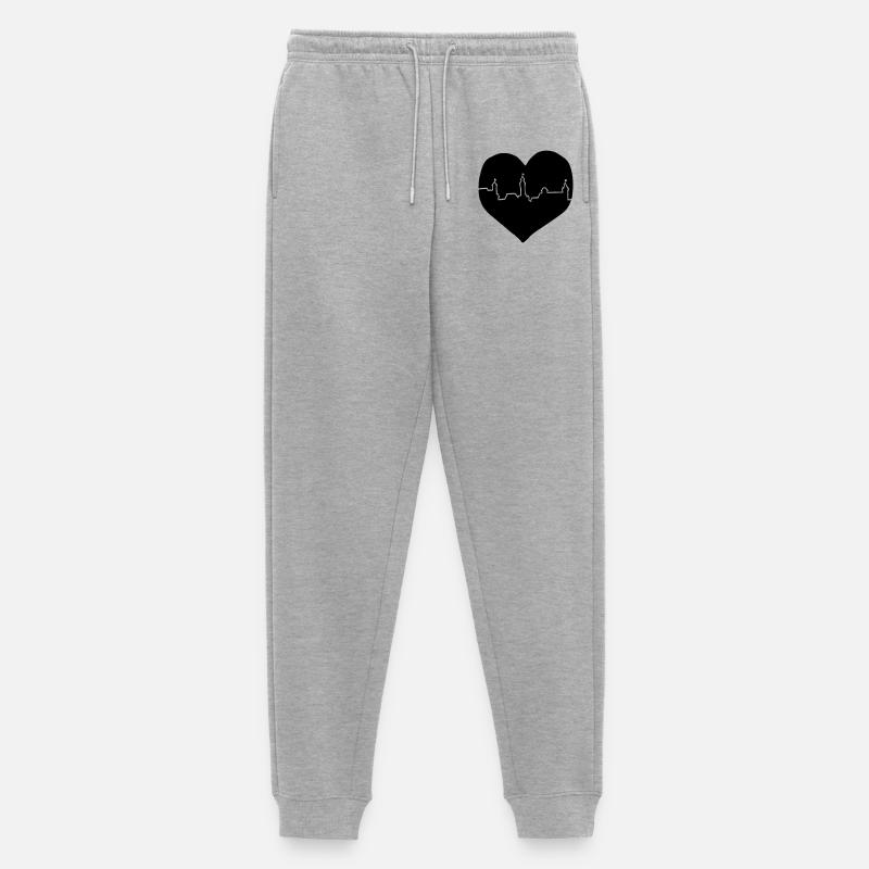 i love Nürnberg - Männer Premium Bio Jogginghose - Grau meliert