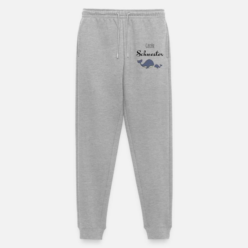 Große Schwester Wal - Männer Premium Bio Jogginghose - Grau meliert