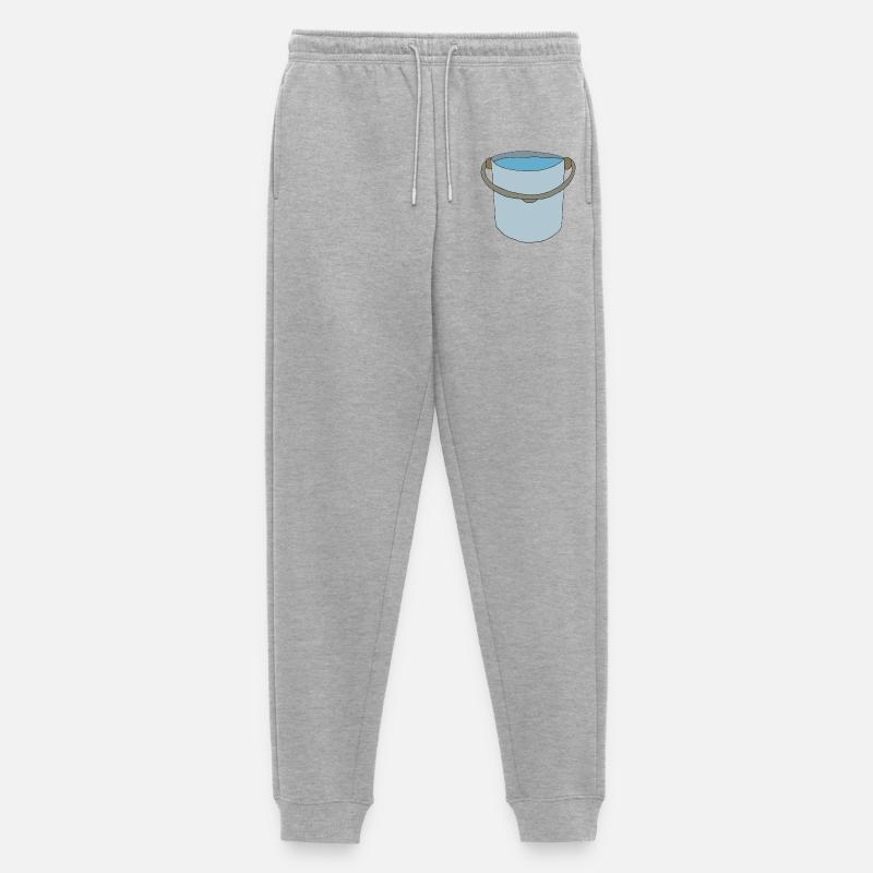 eimer handgemalt Wassereimer - Männer Premium Bio Jogginghose - Grau meliert