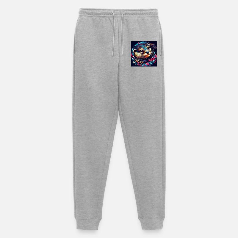 Otter - Männer Premium Bio Jogginghose - Grau meliert