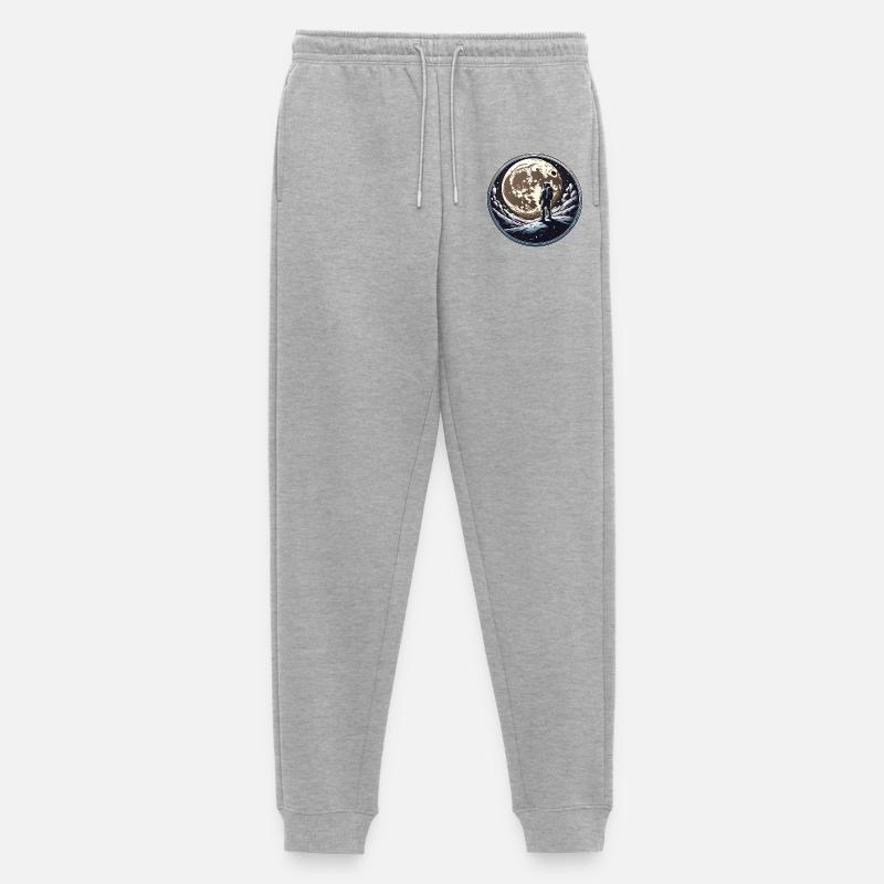 Moon man - Men's Premium Organic Joggers - heather grey