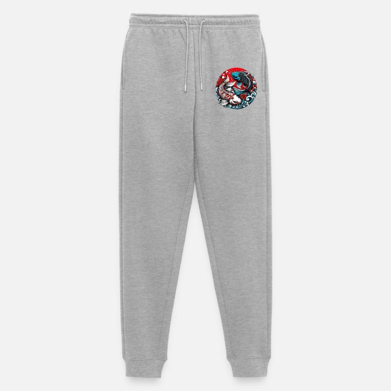 Koi-Karpfen - Männer Premium Bio Jogginghose - Grau meliert