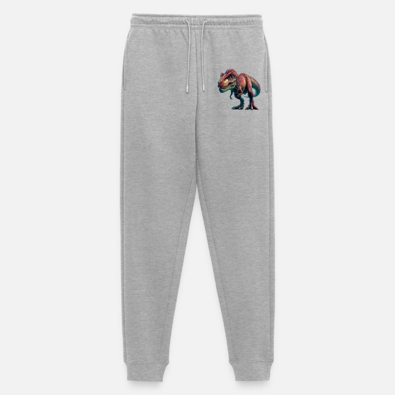 Dinosaurier - Männer Premium Bio Jogginghose - Grau meliert