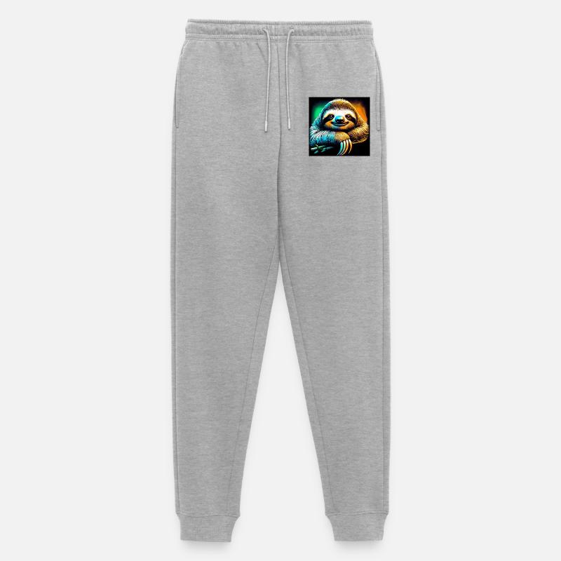 Faultier - Männer Premium Bio Jogginghose - Grau meliert