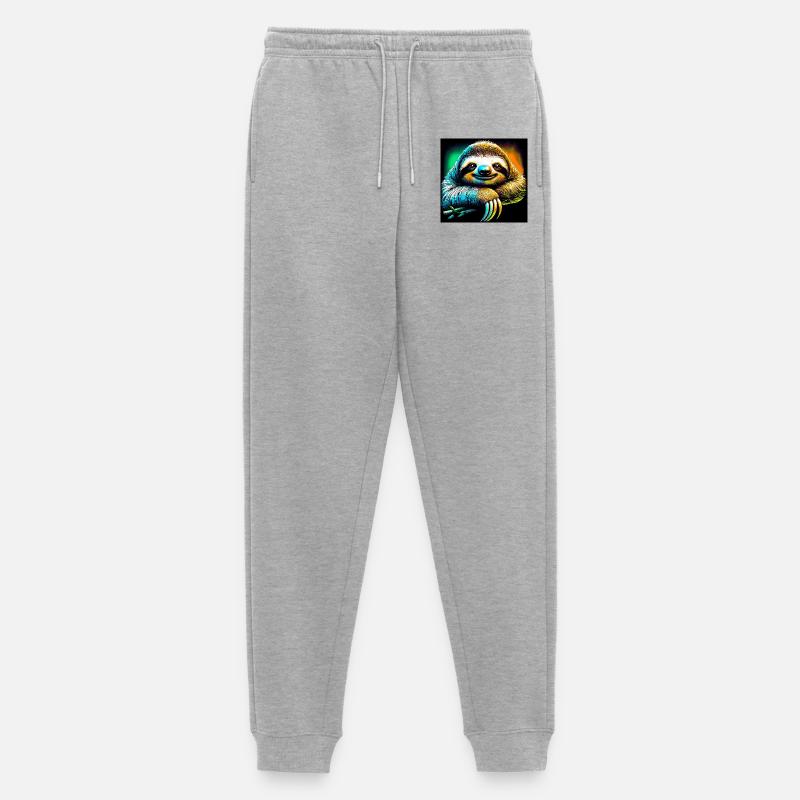 sloth - Men's Premium Organic Joggers - heather grey