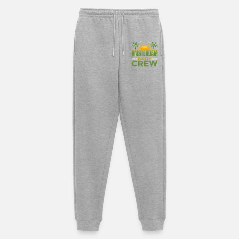 Amsterdam Party Crew - Männer Premium Bio Jogginghose - Grau meliert