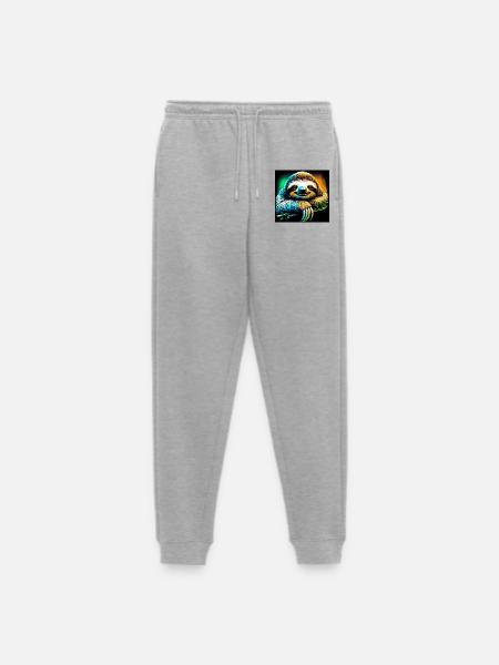 Faultier - Männer Premium Bio Jogginghose - Grau meliert