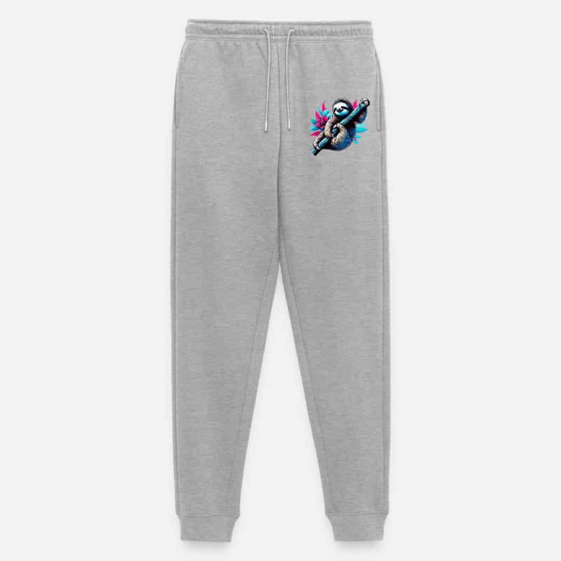 Faultier - Männer Premium Bio Jogginghose - Grau meliert