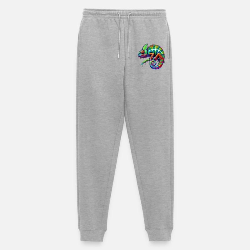 Chamäleon - Männer Premium Bio Jogginghose - Grau meliert