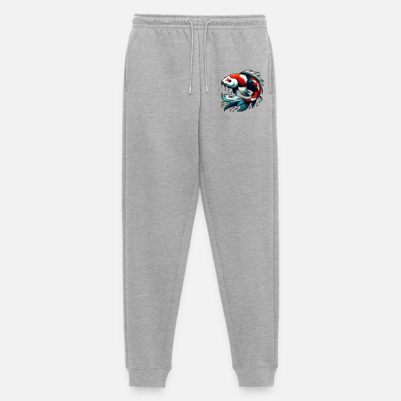 Koi-Karpfen - Männer Premium Bio Jogginghose - Grau meliert