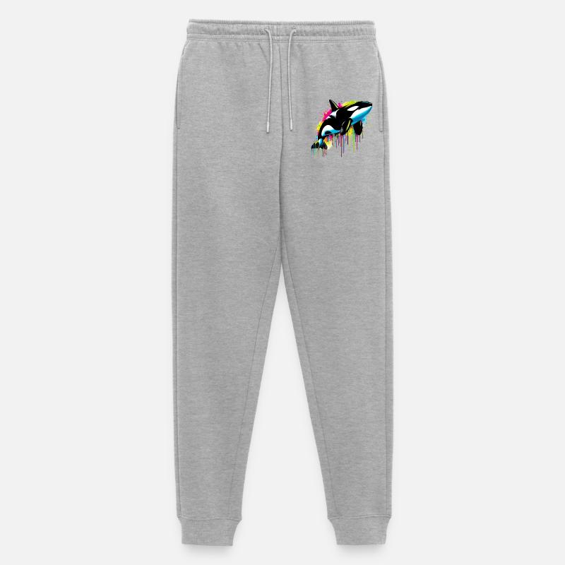 Schwertwal - Männer Premium Bio Jogginghose - Grau meliert