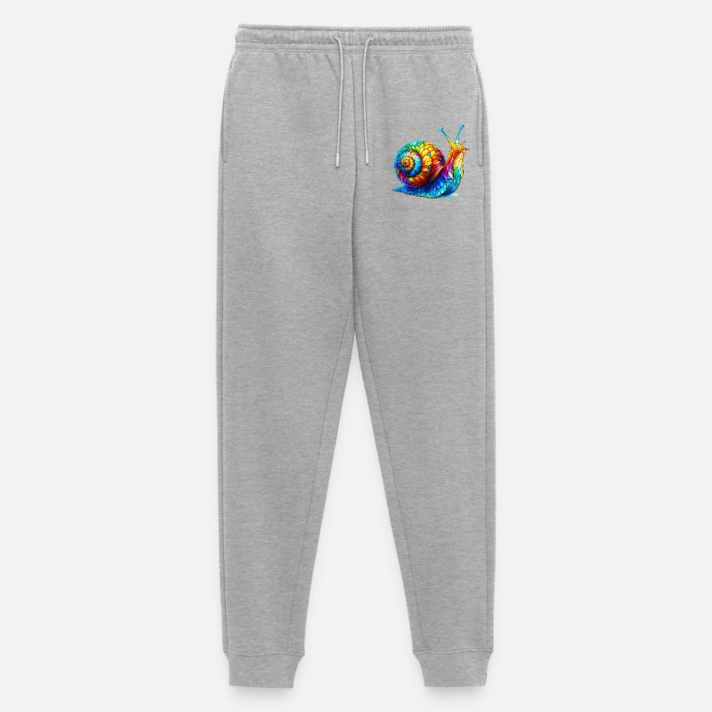 Schnecke - Männer Premium Bio Jogginghose - Grau meliert