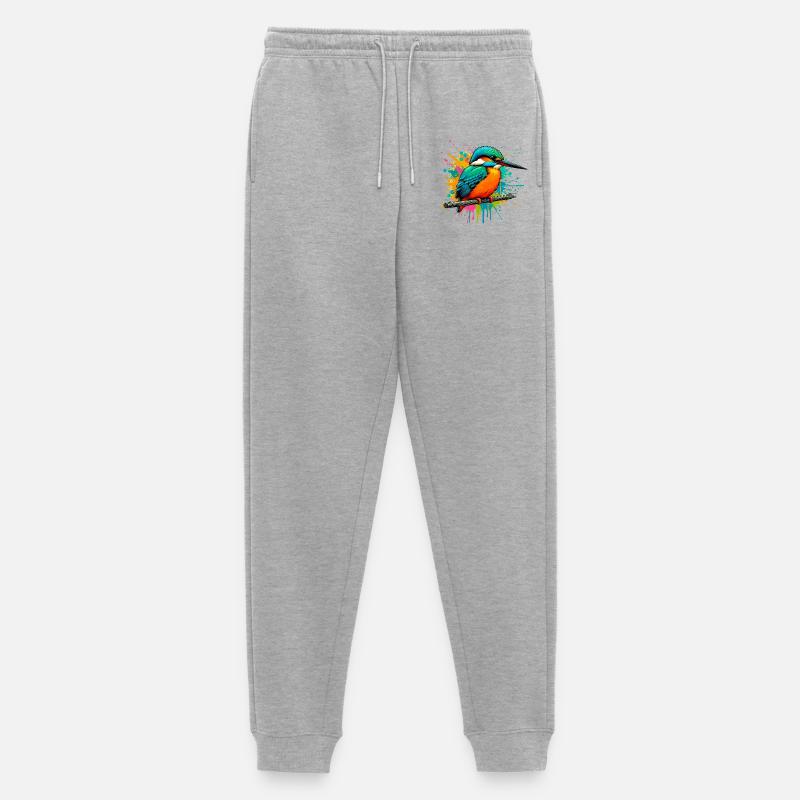 Eisvogel - Männer Premium Bio Jogginghose - Grau meliert