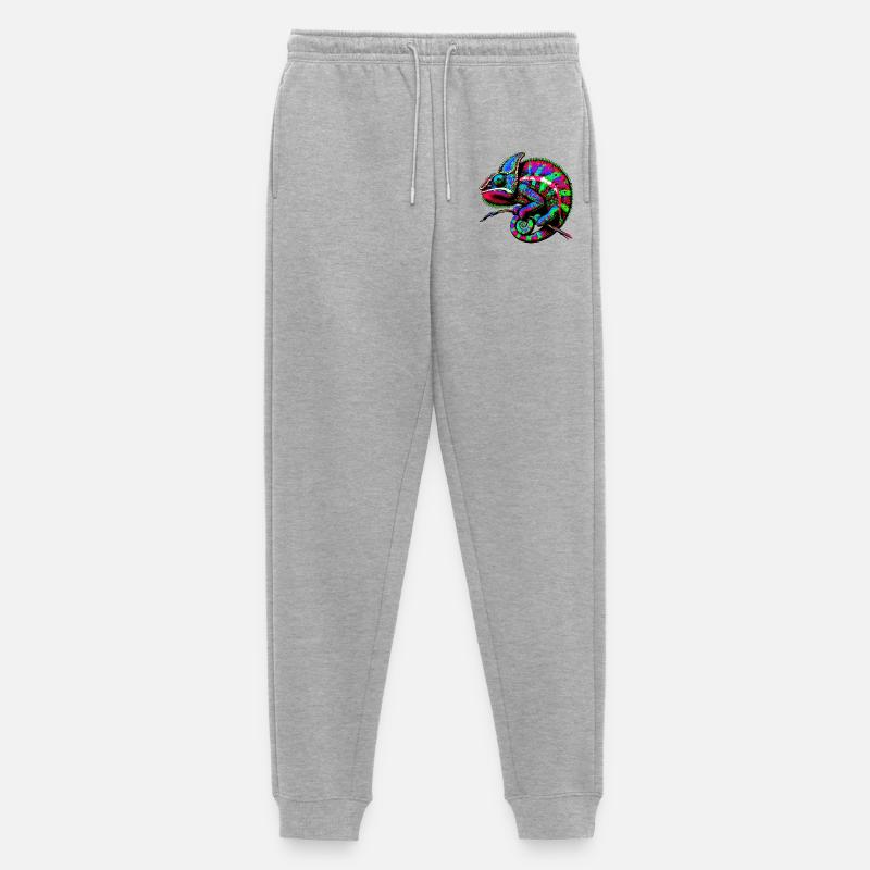 Chamäleon - Männer Premium Bio Jogginghose - Grau meliert