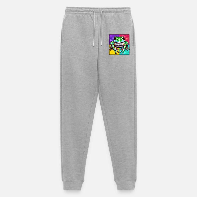 Frosch - Männer Premium Bio Jogginghose - Grau meliert