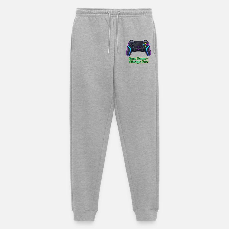 Neon Pixel Controller New Game Plus - Pantalon de jogging Premium bio Homme - gris chiné