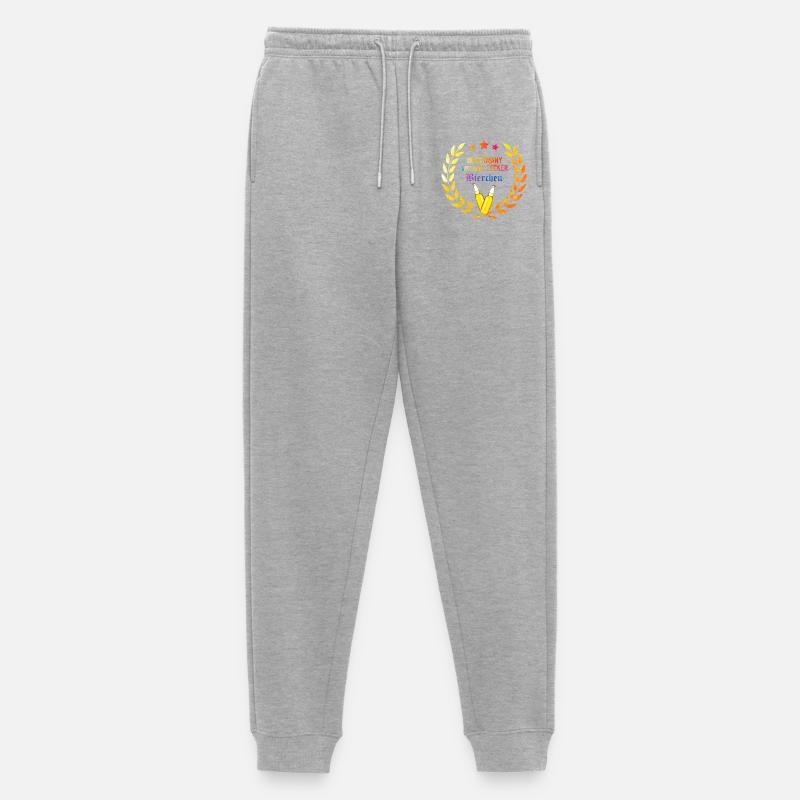 In_Germany_we_say_Lecker_Bierchen_-_kranz_ - Männer Premium Bio Jogginghose - Grau meliert