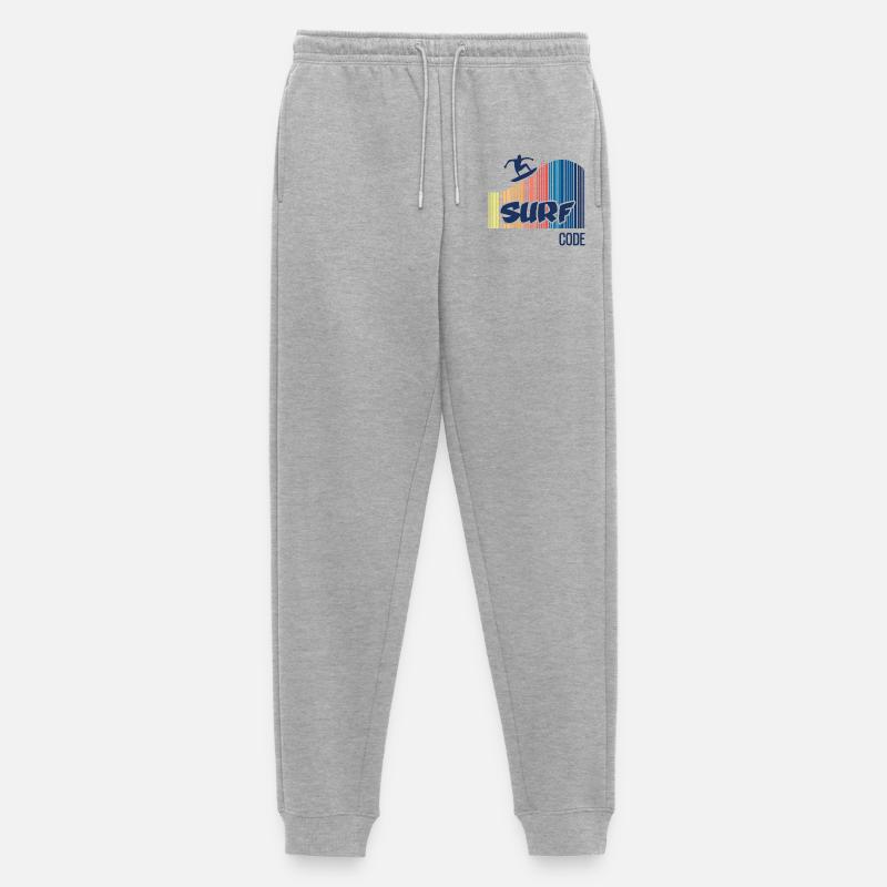 Surf Code - Men's Premium Organic Joggers - heather grey