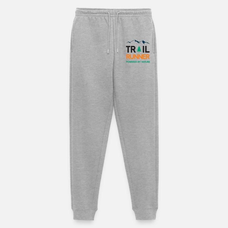 Trail Runner - Powered by Nature - Men's Premium Organic Joggers - heather grey