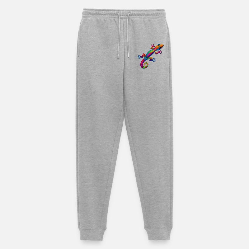 Gecko - Männer Premium Bio Jogginghose - Grau meliert