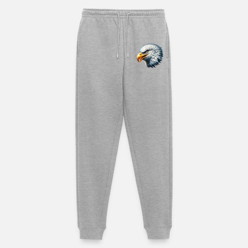 Adler - Männer Premium Bio Jogginghose - Grau meliert