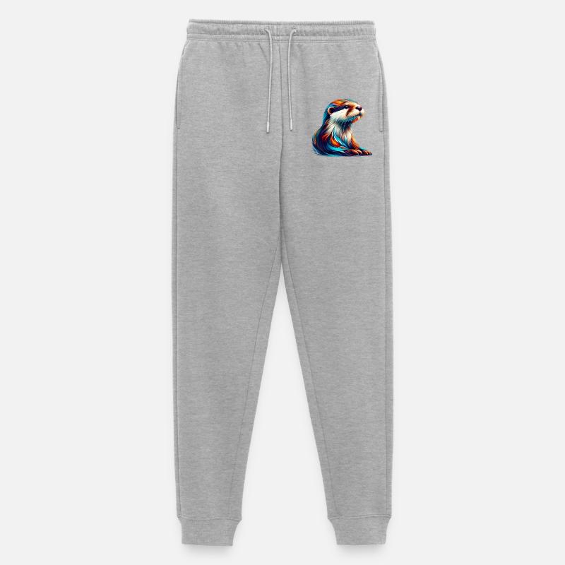 Otter - Männer Premium Bio Jogginghose - Grau meliert