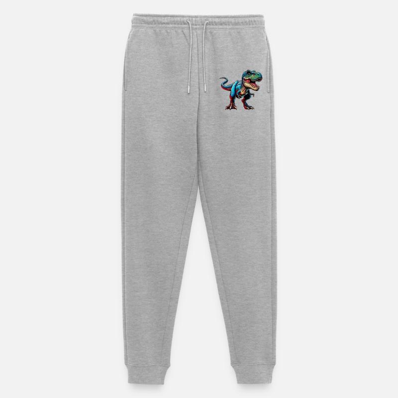 Dinosaurier - Männer Premium Bio Jogginghose - Grau meliert