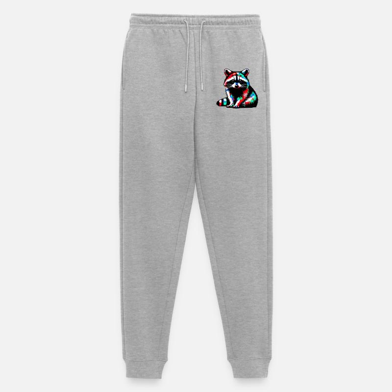 Waschbär - Männer Premium Bio Jogginghose - Grau meliert