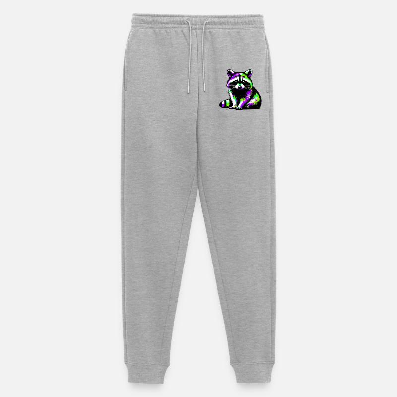 Waschbär - Männer Premium Bio Jogginghose - Grau meliert