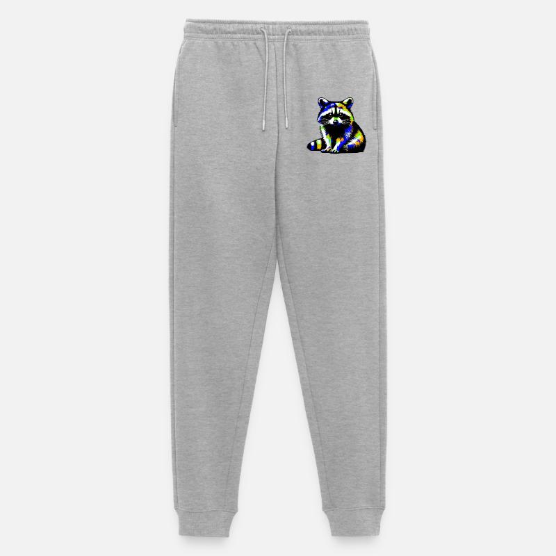 Waschbär - Männer Premium Bio Jogginghose - Grau meliert