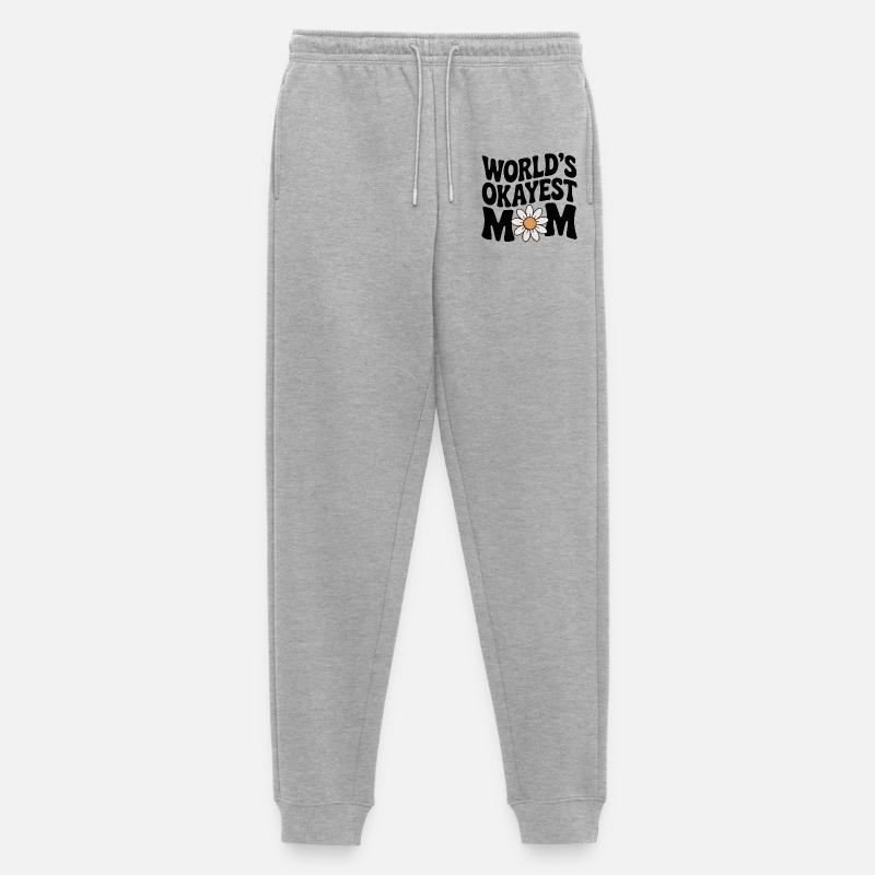 Die okayste Mutter der Welt - Männer Premium Bio Jogginghose - Grau meliert