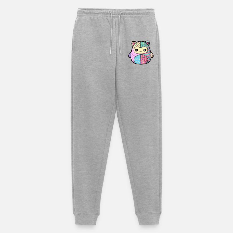 Patchwork Kitten Pastellfarben - Männer Premium Bio Jogginghose - Grau meliert