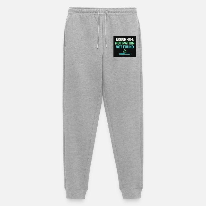 Error 404: Motivation Not Found  - Männer Premium Bio Jogginghose - Grau meliert